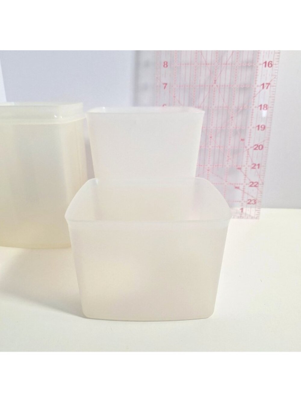 Tupperware Square Round Containers Pickle Keeper Seafoam Mint Aqua Vintage - Picture 9 of 12